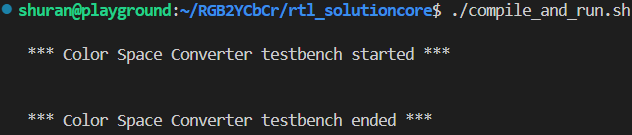 Icarus Verilog compile and run result